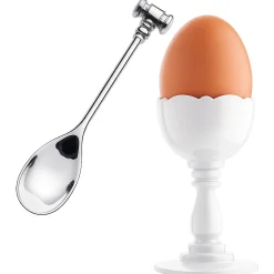 Alessi Dressed Eierdop met Lepel, wit