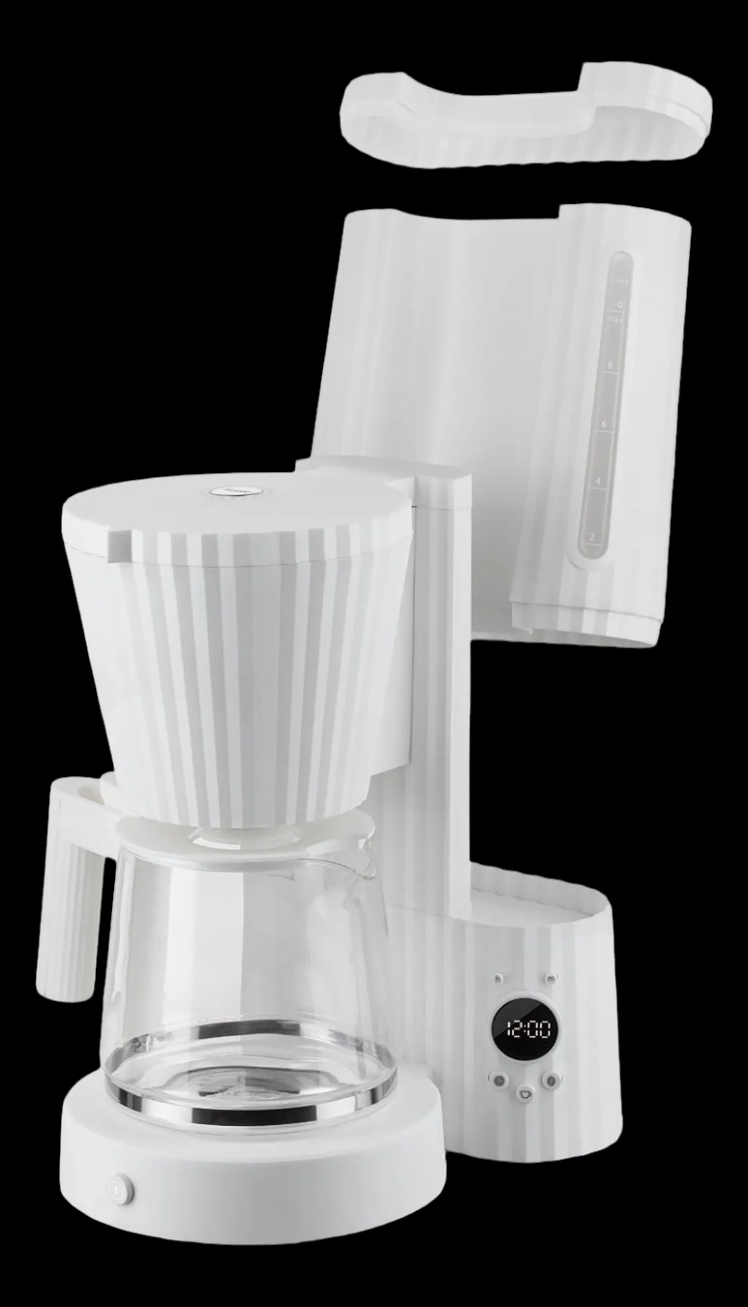 Alessi Plissé Filterkoffiemachine, 1,5L grijs
