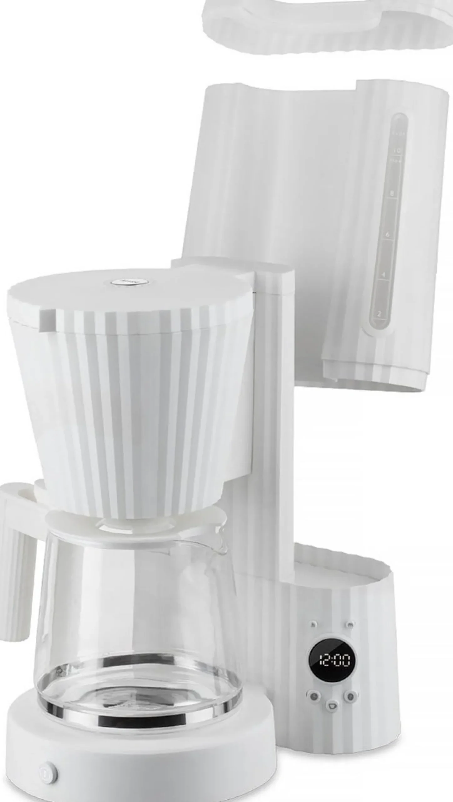 Alessi Plissé Filterkoffiemachine, 1,5L zwart