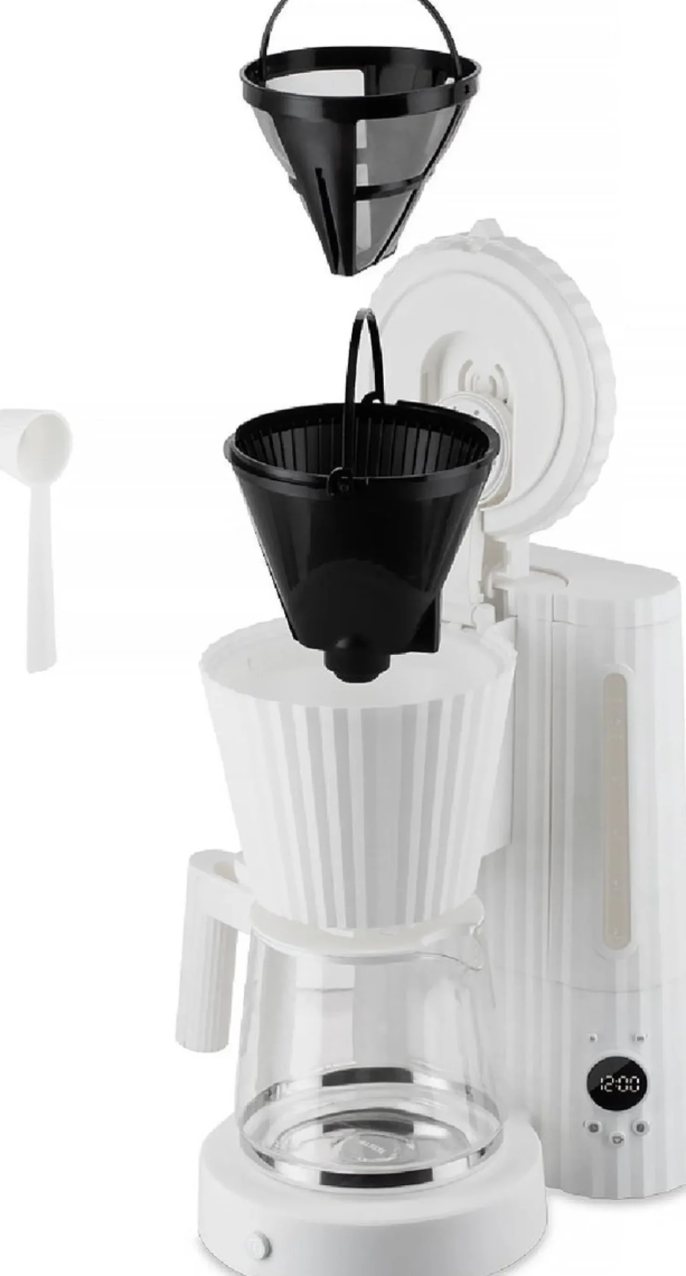 Alessi Plissé Filterkoffiemachine, 1,5L wit