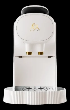 Alessi Plissé L'Or Barista koffiecupmachine, wit