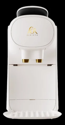 Alessi Plissé L'Or Barista koffiecupmachine, wit