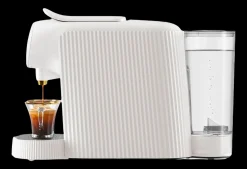 Alessi Plissé L'Or Barista koffiecupmachine, wit