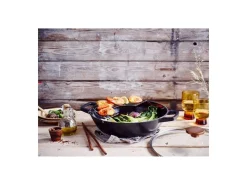 Beka Nori Wok met Rooster en Glasdeksel, 30cm gietijzer