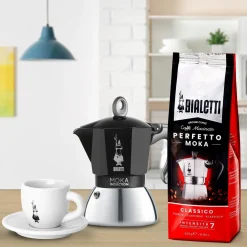 Bialetti New Moka Inductie Percolator, 6-kops zwart
