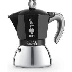 Bialetti New Moka Inductie Percolator, 4-kops zwart