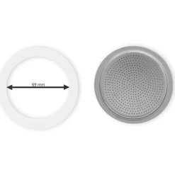 Bialetti Percolator Onderhoudsset Silicone/RVS, 10-kops