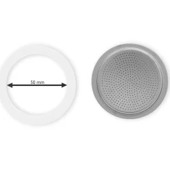 Bialetti Percolator Onderhoudsset Silicone/RVS, 4-kops