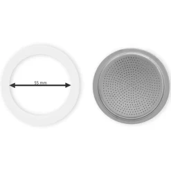 Bialetti Percolator Onderhoudsset Silicone/RVS, 6-kops