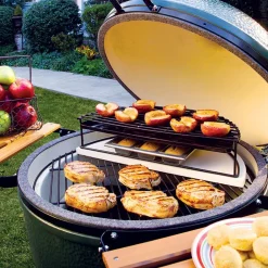 Big Green Egg Half Moon Baking Stone EGGspander Medium