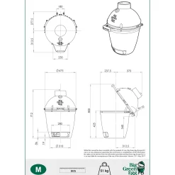 Big Green Egg Medium Houtskoolbarbecue met IntEGGrated Nest, Handler, Acacia EGG Mates en Hoes