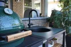 Big Green Egg Modular Nest System Inzetplank met Kraan- en Wasbakuitsparing Dekton Feroe groen