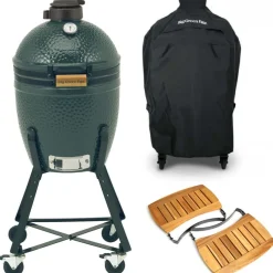 Big Green Egg Small Houtskoolbarbecue met Nest, Hoes en Acacia EGG Mates