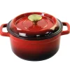 Braadpan Gietijzer, 20cm rood