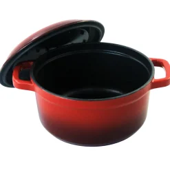 Braadpan Gietijzer, 20cm rood