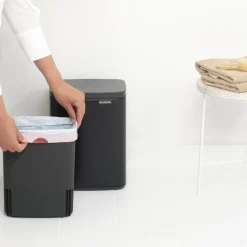 Brabantia Bo Afvalemmer, 7L mat zwart