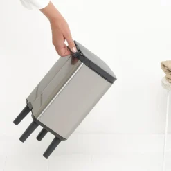 Brabantia Bo Hi Afvalemmer, 4L mat staal