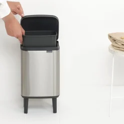 Brabantia Bo Hi Afvalemmer, 4L mat staal
