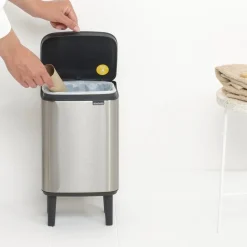 Brabantia Bo Hi Afvalemmer, 4L mat staal