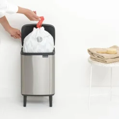 Brabantia Bo Hi Afvalemmer, 7L mat staal