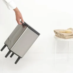 Brabantia Bo Hi Afvalemmer, 7L mat staal