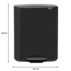 Brabantia Bo Pedaalemmer, 60L mat zwart