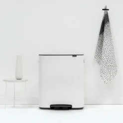 Brabantia Bo Pedaalemmer, 60L wit