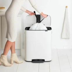 Brabantia Bo Pedaalemmer, 60L wit