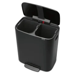 Brabantia Bo Pedaalemmer, 2 x 30L mat zwart