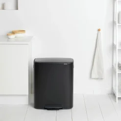 Brabantia Bo Pedaalemmer, 2 x 30L mat zwart
