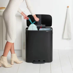 Brabantia Bo Pedaalemmer, 2 x 30L mat zwart