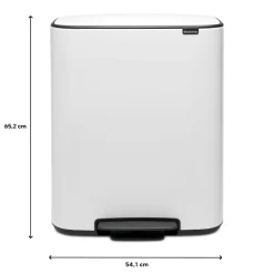 Brabantia Bo Pedaalemmer, 2 x 30L wit