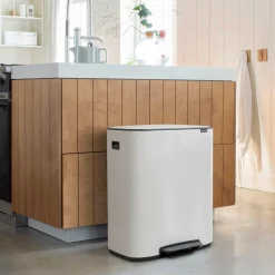 Brabantia Bo Pedaalemmer, 2 x 30L wit