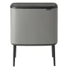 Brabantia Bo Touch Bin Afvalemmer, 11+23L betongrijs