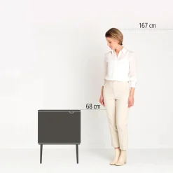 Brabantia Bo Touch Bin Afvalemmer, 11+23L betongrijs