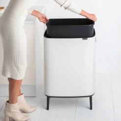 Brabantia Bo Touch Bin Hi Afvalemmer, 60L wit
