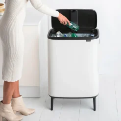 Brabantia Bo Touch Bin Hi Afvalemmer, 60L wit