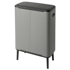 Brabantia Bo Touch Bin Hi Afvalemmer, 2x30L betongrijs