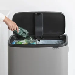 Brabantia Bo Touch Bin Hi Afvalemmer, 2x30L betongrijs
