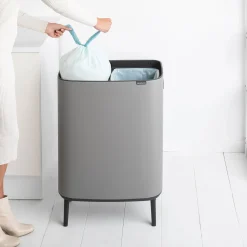 Brabantia Bo Touch Bin Hi Afvalemmer, 2x30L betongrijs