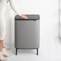 Brabantia Bo Touch Bin Hi Afvalemmer, 2x30L betongrijs