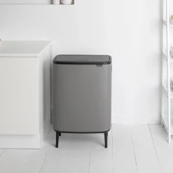 Brabantia Bo Touch Bin Hi Afvalemmer, 2x30L betongrijs