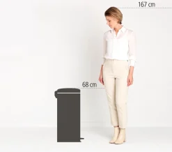 Brabantia NewIcon Pedaalemmer, 30L mat zwart