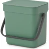 Brabantia Sort & Go Afvalemmer, 3L fir green