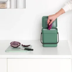 Brabantia Sort & Go Afvalemmer, 3L fir green