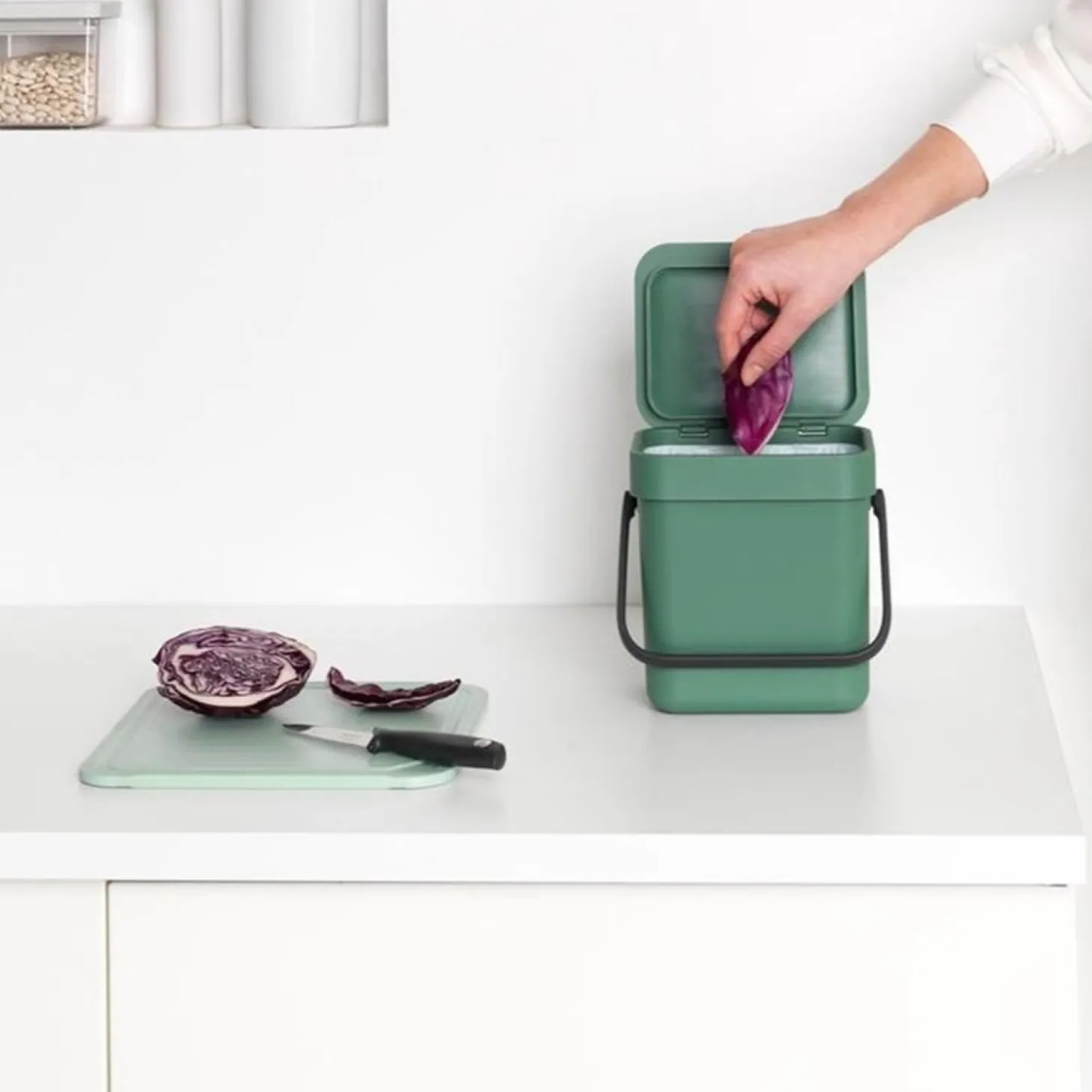 Brabantia Sort & Go Afvalemmer, 3L fir green