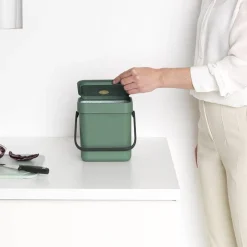 Brabantia Sort & Go Afvalemmer, 3L fir green