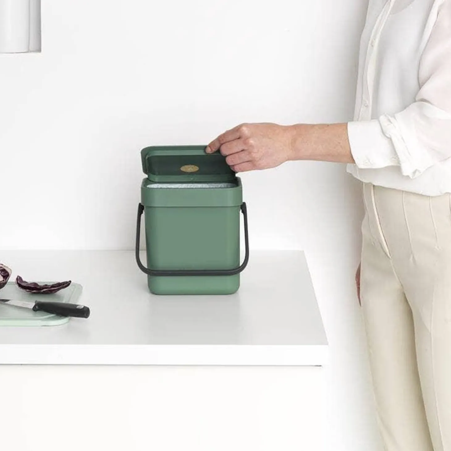 Brabantia Sort & Go Afvalemmer, 3L fir green