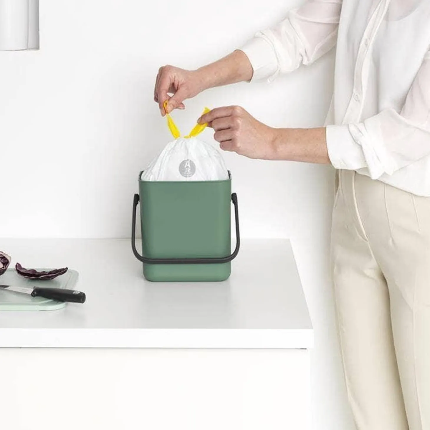 Brabantia Sort & Go Afvalemmer, 3L fir green
