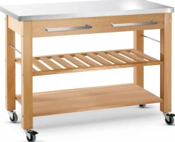 Butler Keukentrolley M-1200, hout/rvs